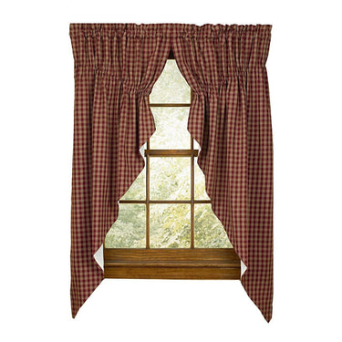 Sturbridge Wine Prairie Gathered Curtains Park Designs - The Fox Decor